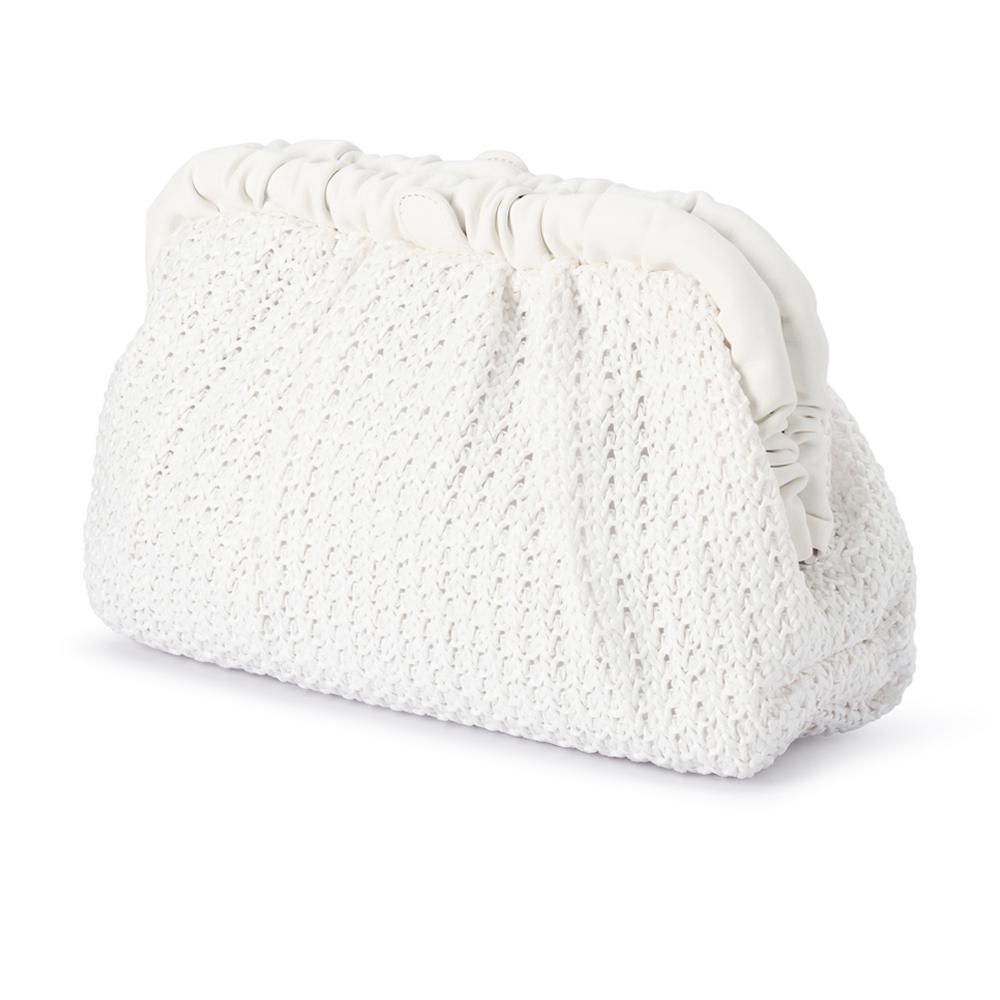 White woven clutch Clearance